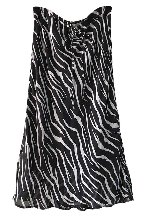 Zebra midi skirt
