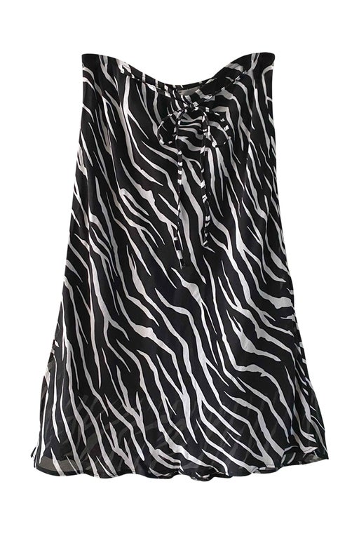 Zebra midi skirt
