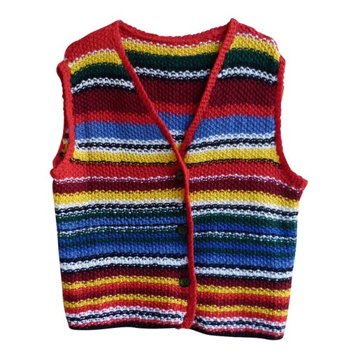 Multicolor sleeveless vest