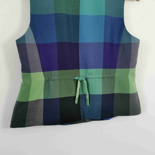Gilet sans manches à carreaux