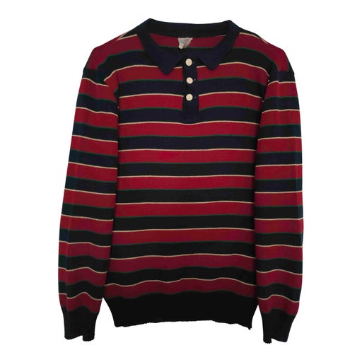 Knitted polo sweater