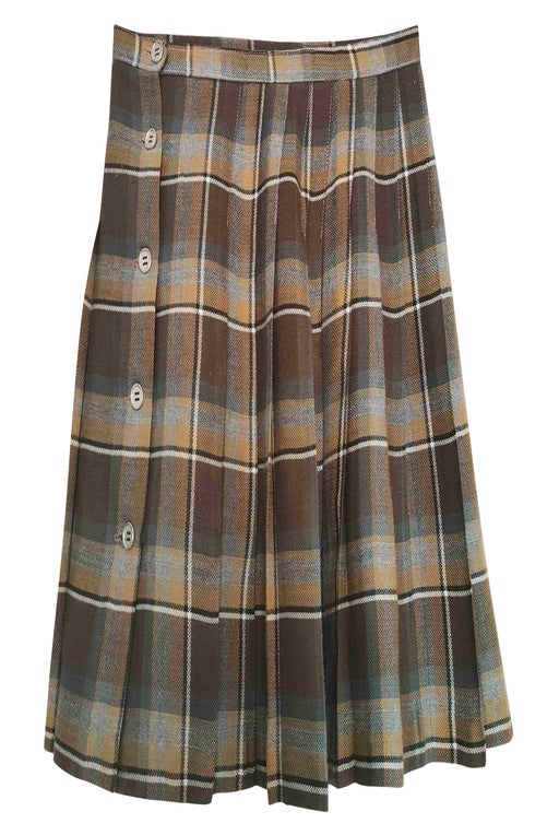 Tartan pleated mini skirt