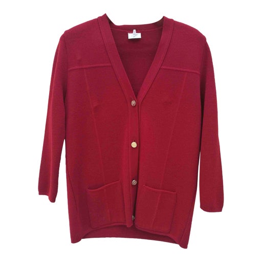 red cardigan