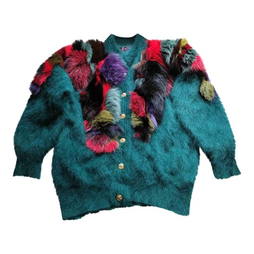 Patterned wool cardigan