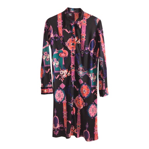 Patterned shirt dress