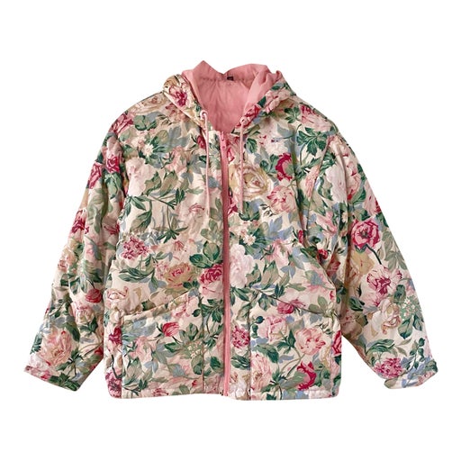 Floral puffer jacket