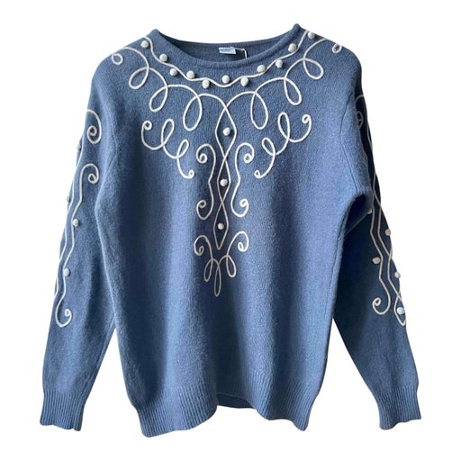 Embroidered wool sweater