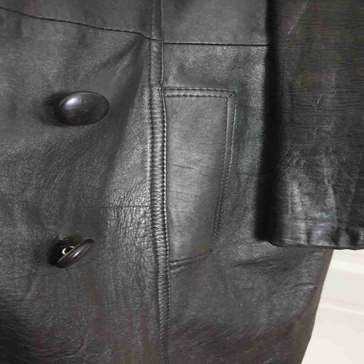 Leather trench coat