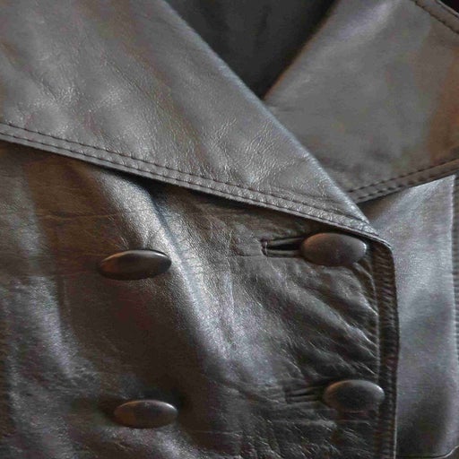 Leather trench coat