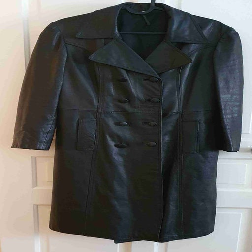 Leather trench coat