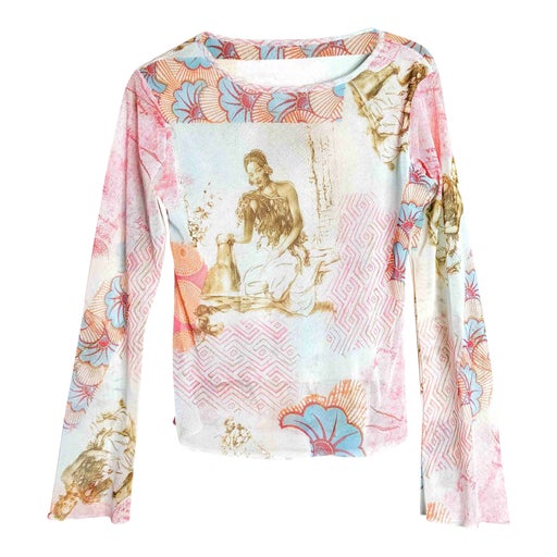 Pastel mesh top
