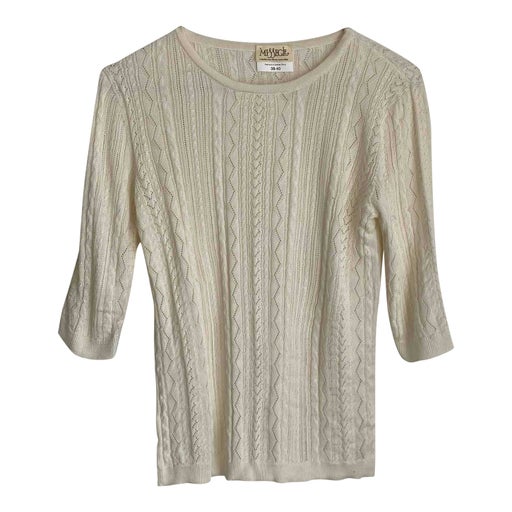 Openwork silk top