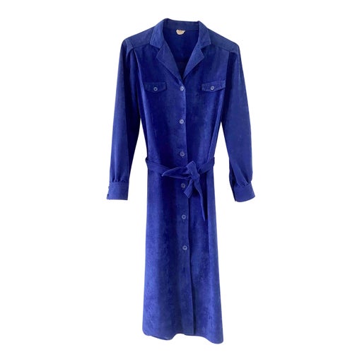 Velvet shirt dress