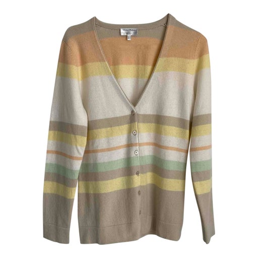 Striped cashmere cardigan