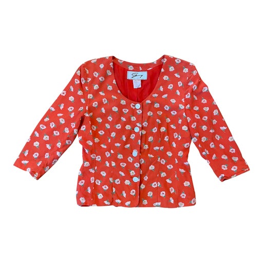 Silk floral blouse