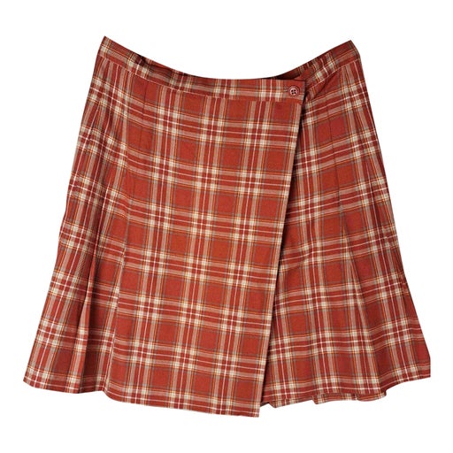 Plaid pleated skirt