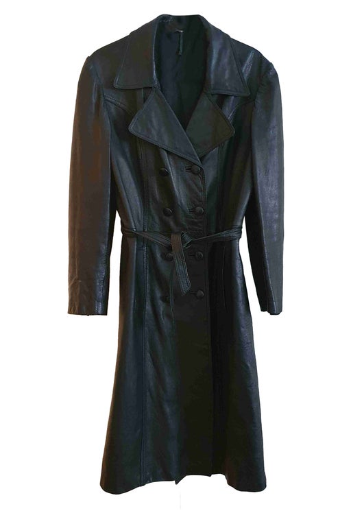 Leather trench coat