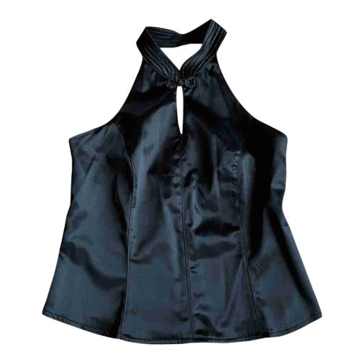 Top en satin noir