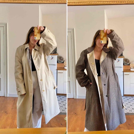 reversible trench coat