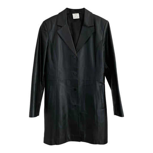 Long leather jacket