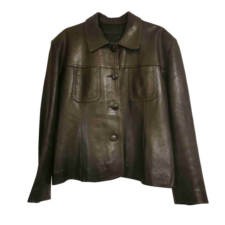 Veste courte en cuir