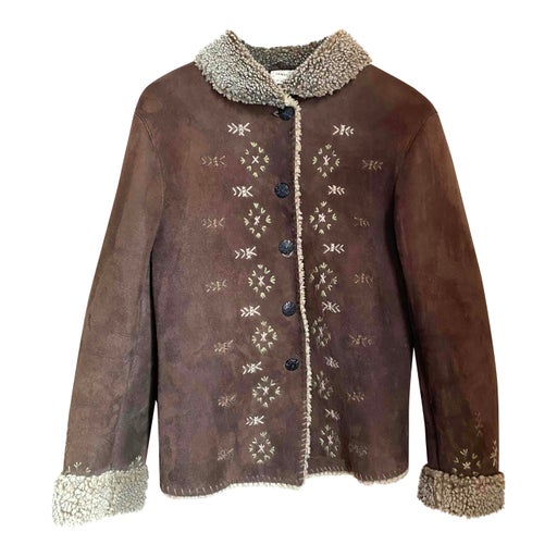Veste en peau lainée