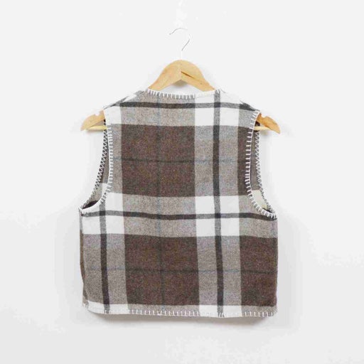 Gilet sans manche à carreaux