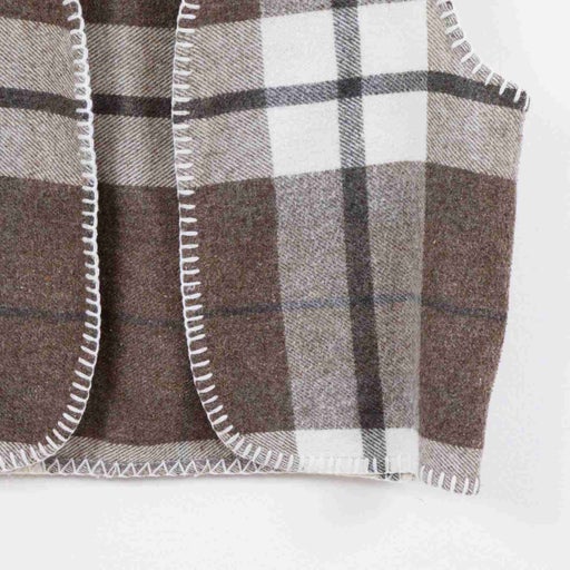 Gilet sans manche à carreaux