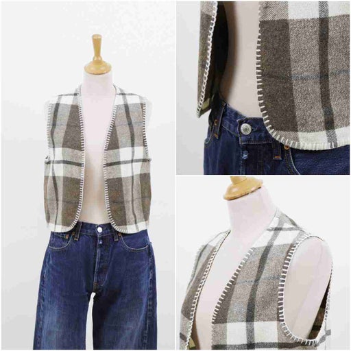 Gilet sans manche à carreaux