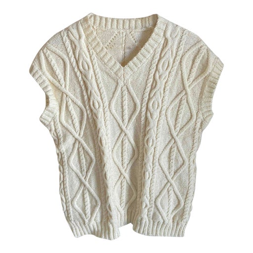 Pull sans manche torsadé