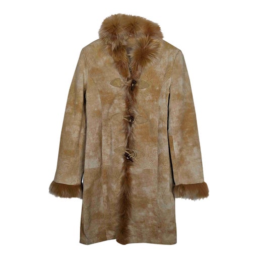 Suede and fur coat