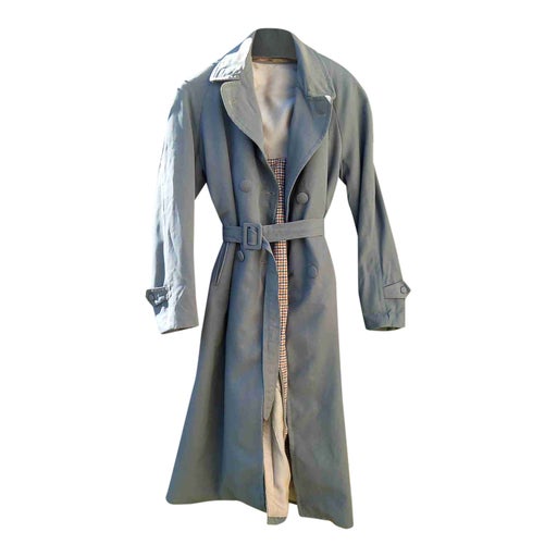Cotton and wool trench coat