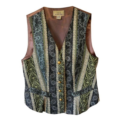 Floral sleeveless cardigan