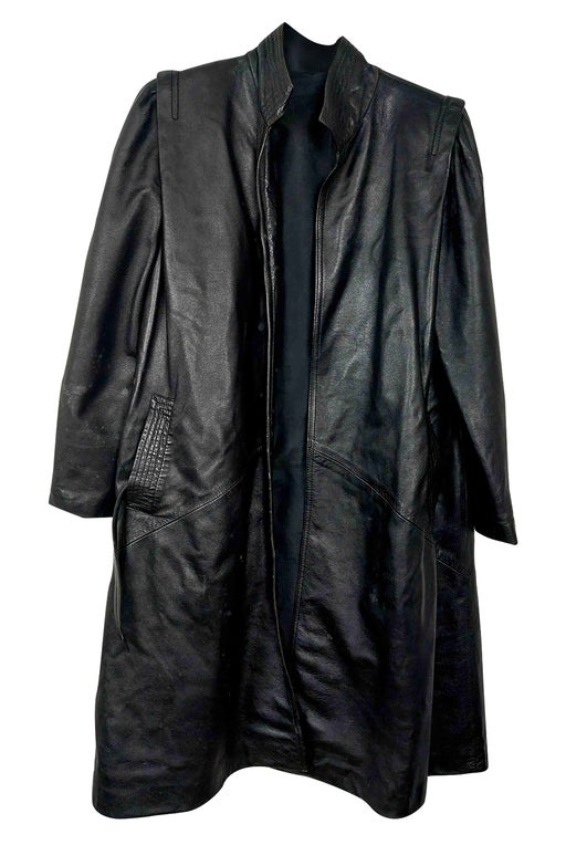 Long leather jacket