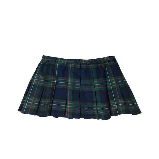 Tartan pleated mini skirt