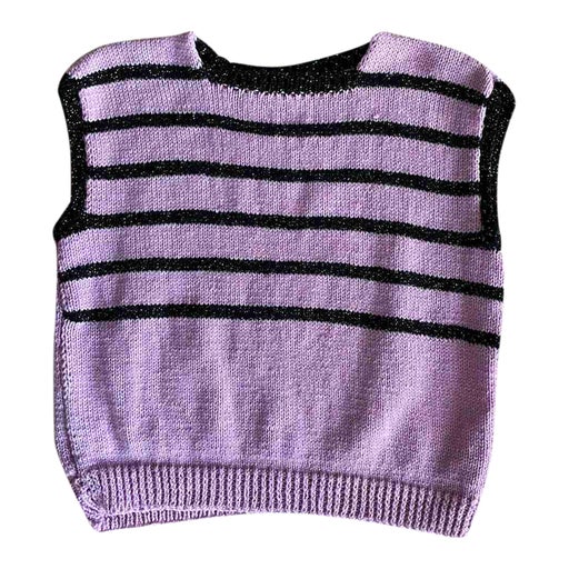 Pull sans manche détails lurex