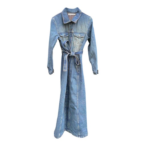 Denim trench coat