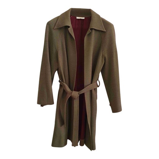 Pinstripe trench coat
