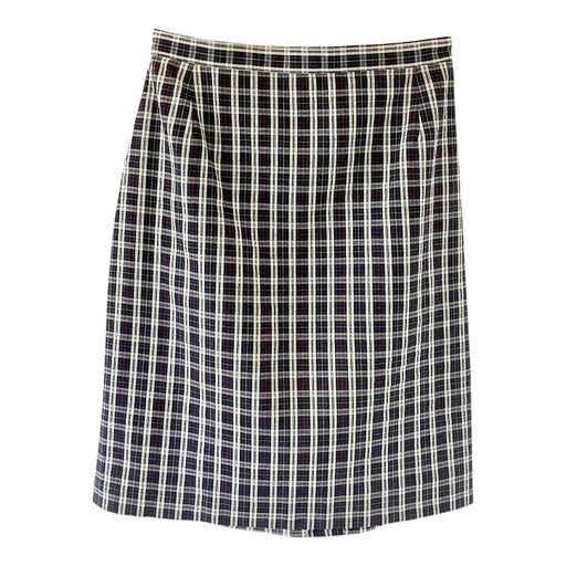 Straight tartan skirt