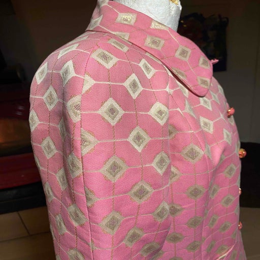 Long patterned coat