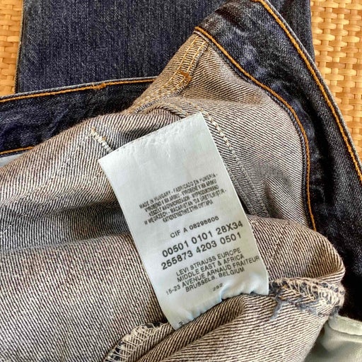 Levi's 501 W28 L34 jeans