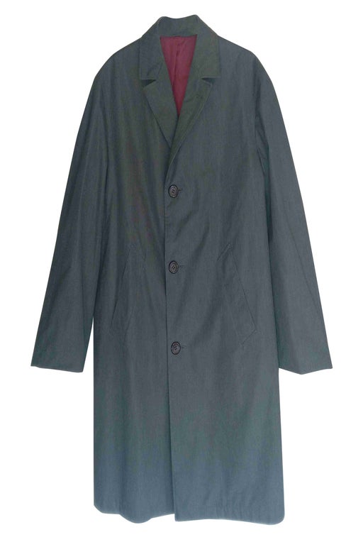 70's gray trench coat
