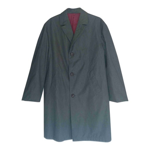 70's gray trench coat