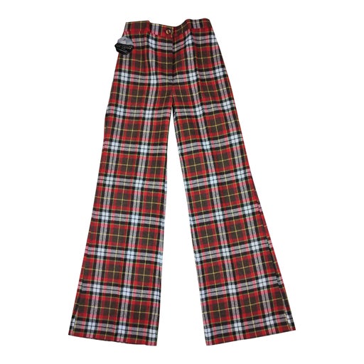 Pantalon flare tartan