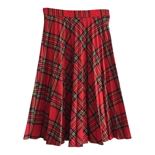 Jupe plissée tartan