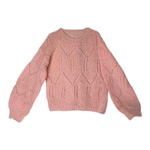 Openwork wool sweater