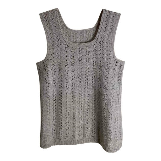 Openwork knit tank top