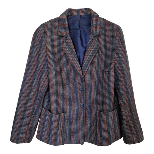 Vertical striped blazer