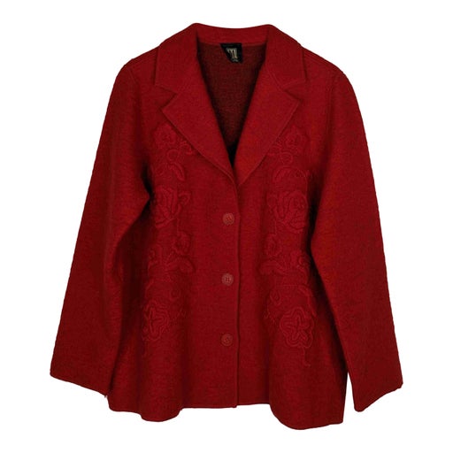 Embroidered wool jacket