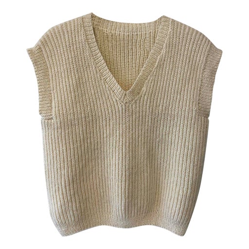 Pull sans manche en laine